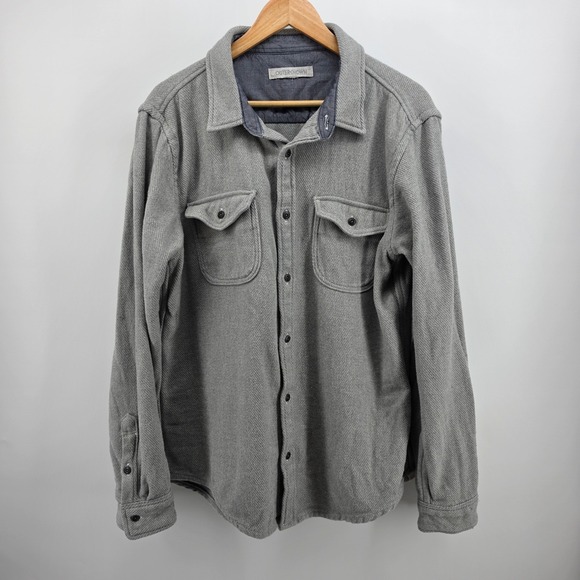 Outerknown Other - Outerknown Blanket Shirt Mens XL Gray Organic Cotton Heavy Twill Button Down